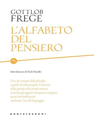 cover image of L'alfabeto del pensiero